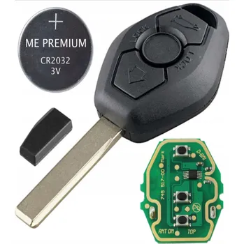 Autoklíč Náhradní obal klíče 3-tlačítkový, BMW 3 E46 5 E39 7 E38 X5 E53 (HU92) + Transpondér