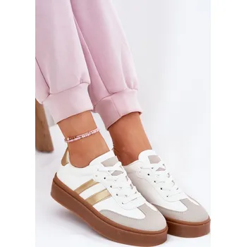 Dámské tenisky Boto Dámské sneakers na platformě z eko kůže Elaraven Barva: Zlatá, Velikost: 40