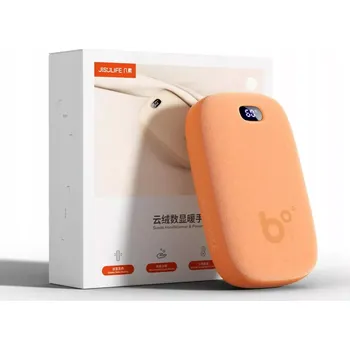 Powerbanka Elektrický kapesní orasnžový ohřívač rukou - powerbanka 9000 mAh, 3 stupně vyhřívání, displej, 218g