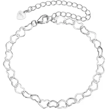 Náramek For Silver Stříbrný náramek s jemnými srdíčky - Stříbro 925
