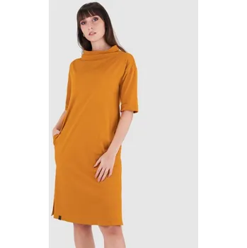 Dámské šaty WOOX Šaty Swidnicka Thai Curry 44 + DÁREK + Doprava ZDARMA