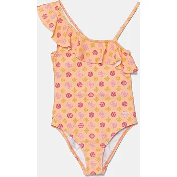 Dámské plavky Jednodílné dětské plavky Guess oranžová barva, J5GZ45 MC052 J5GZ45.MC052.PPYA 20X, vel. 158-166