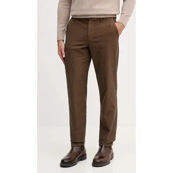 Pánské kalhoty Bavlněné kalhoty United Colors of Benetton pánské, hnědá barva, ve střihu chinos, 49L6UF05Z 89X, vel. 48