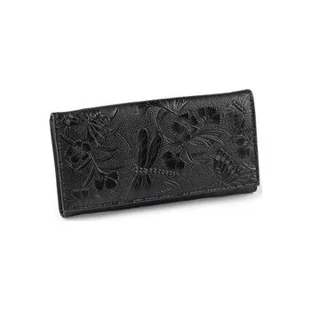 Peněženka Peněženka dámská černá s vážkami a motýli