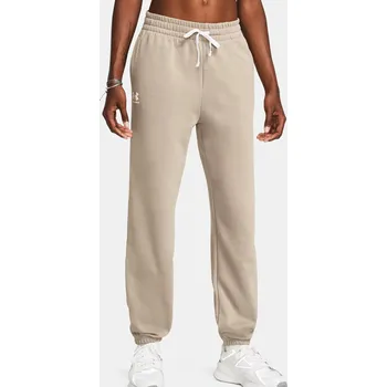 Dámské tepláky Under Armour Rival Terry Jogger L Hnědá