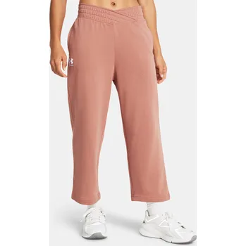 Dámské tepláky Under Armour Rival Terry Crop Wide Leg XS Růžová