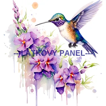 Látkový panel - Levandule - LE-140 Velikost: 35x35cm, Materiál: Mikroplyš