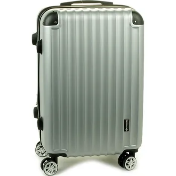 SUITCASE SU622 střední skořepinový kufr 66x45x27 cm stříbrná