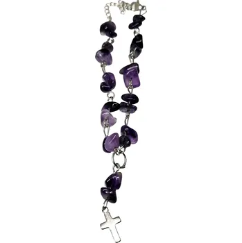 Růženec Růženec z ametystu s chirurgickou ocelí