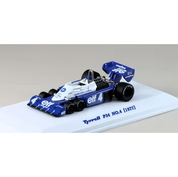 autíčko Tyrrell F1 P34 Elf 6 Wheeler #4 1977 Patrick Depailler 1:64 - Kyosho Tyrrell F1 P34 - kovový mode