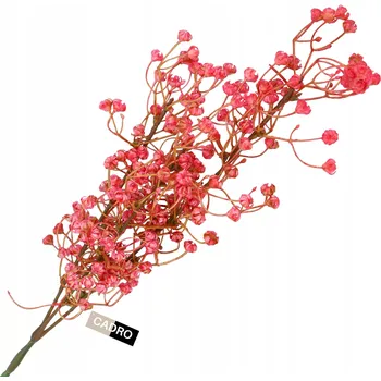 umělá květina Umělé květy pro aranžmá do vázy, dekorační větvička růžová s kuličkami