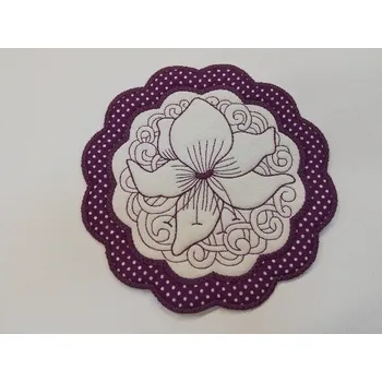 Nákupní taška Textilní prostírání na stůl kulaté 20cm - fialové č.1