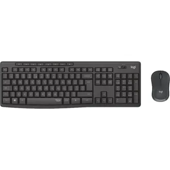 Logitech set MK295/ Bezdrátová klávesnice + myš/ 2.4GHz/ USB přijímač/ CZ/ grafitová