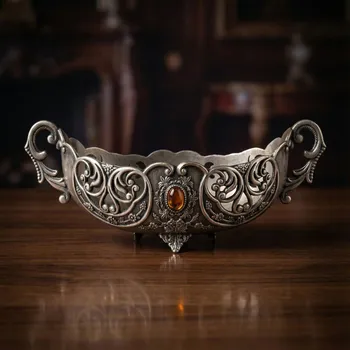 Ozdobná etažér 23,5 cm barva cín