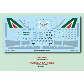 Plastikový model Obtisky Avro RJ 85 Ailitalia Express - BOA44145