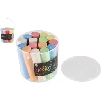 Barevné chodníkové křídy v kyblíku