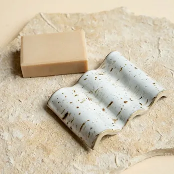 Mýdlo Alma Kávová designová mýdlenka Keramická mýdlenka