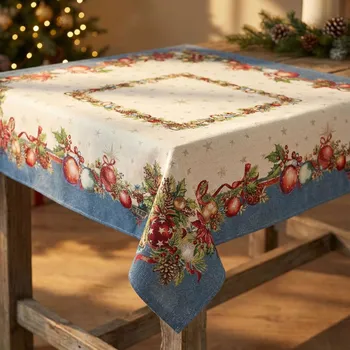 Vánoce Vánoční ubrus RUNNER 137 × 137 cm vícebarevný