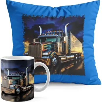 SADA HRNEK + POLŠTÁŘ MODRÁ - TIR NÁKLADNÍ AUTO DOPRAVA SPEDICE