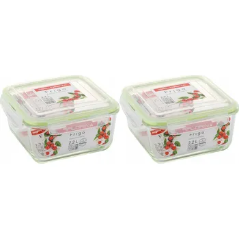 Dóza na potraviny 2x NÁDOBA NA POTRAVINY 2200 Ml LUNCHBOX ŽÁRUVZDORNÁ SNÍDAŇOVÁ KRABIČKA