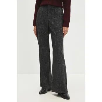 Kalhoty Answear.LAB dámské, černá barva, jednoduché, high waist 23317jp.FKK 99X, vel. L