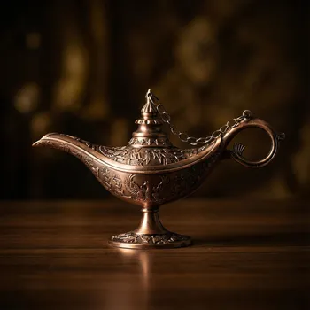 Lampička Lampa Alladyna 20 cm antická měď