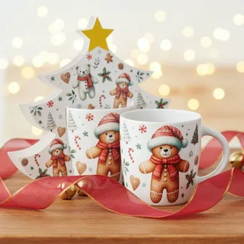 Porcelánový hrnek na kávu a čaj DUO CHRISTMAS CUTIES 400 ml