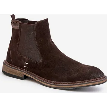 Pánská běžecká obuv Semišové Boty Chelsea Pánské Big Star OO174154 Barva: Béžová, Velikost: 41