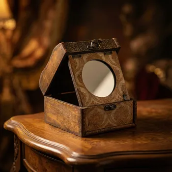 Šperkovnice Kazetka se zrcátkem 15,5 × 15,5 × 11 cm