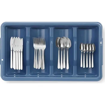 Příbor Sada příborů s podnosem, HENDI, Modrá, 525x300x(H)95mm