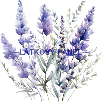 Látkový panel - Levandule - LE-135 Velikost: 20x20cm, Materiál: Mikroplyš