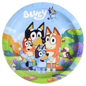 Party nádobí Párty papírové talíře 22cm 10ks Bluey - Cakesicq