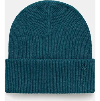 Čepice Dětská vlněná čepice United Colors of Benetton tyrkysová barva, 126WCA00X 126WCA00X.G.seasonal 69X, vel. 56