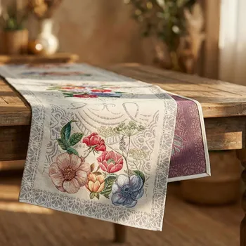 ubrus Běhoun MANDALAS FLOWERS 45×140 cm