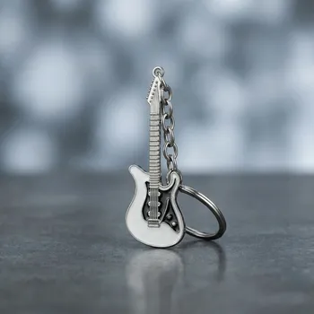 Železářství Přívěsek kytara stříbrno-bílý