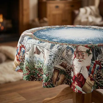 ubrus Vánoční ubrus kulatý WINDOW prům. 140 cm vícebarevný