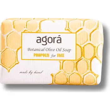 Mýdlo Soaperb | Propolisové olivové mýdlo z kolekce Agorá Obsah: 50 g regeneruje • čistí • na akné • na lupénku • antibakteriální • ručně vyráběné v Řecku
