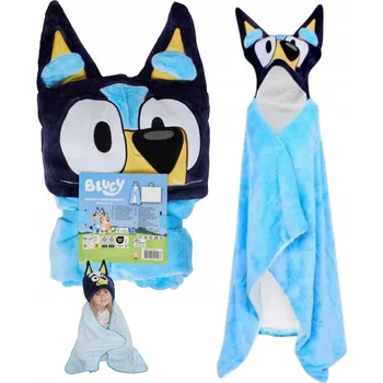 Dětská deka Deka s kapucí BLUEY přehoz pláštěnka deka