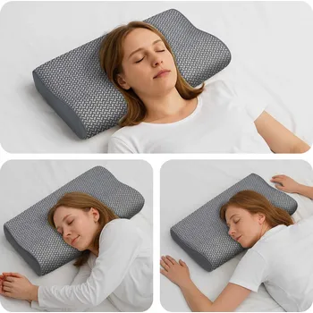 Polštář Polštář s polštářem Šedá 60 x 34 x 11 cm Polyester