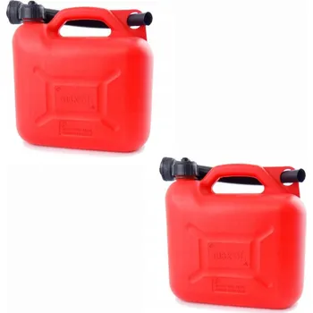 Kanystr KANISTER KARNISTER NA PALIVO TRYCHTÝŘ OLEJ NA DIESEL BENZÍN ATEST 10L 2ks