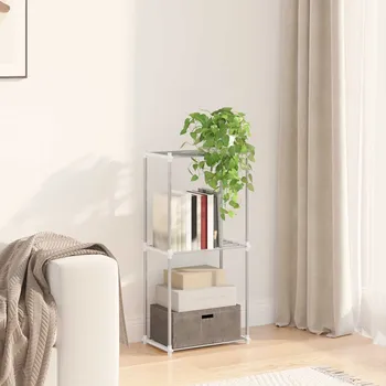 police Úložná polička s policí Bílá 42.5 x 27 x 91.5 cm Hliník