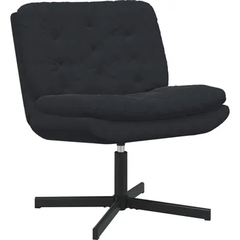 Křeslo Otočné relaxační křeslo Černá 63 x 75 x 76 cm samet