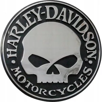 autokoberec Kovová nálepka Harley-Davidson Decal Willie G Skull Chrome