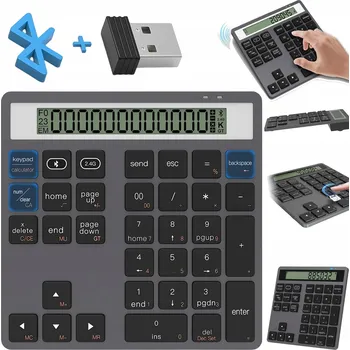 Klávesnice MULTIFUNKČNÍ TICHÁ BEZDRÁTOVÁ BLUETOOTH KLÁVESNICE ULTRATENKÁ BT 5.0