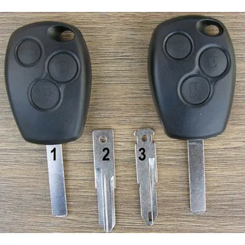 Autoklíč Náhradní obal klíče 3-tlačítkový, RENAULT (NE72, CIT1P,VAC102) + Transpondér hrot: 3