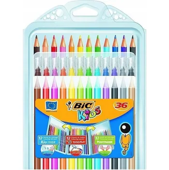 Pastelka VÝTVARNÁ SADA 36 kusů - BIC - 3v1 pastelky, voskovky, fixy