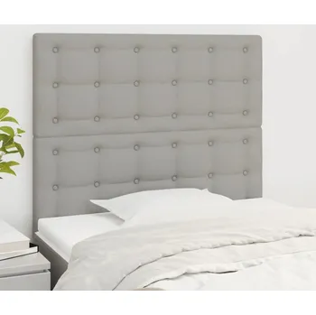 VidaXL Opěrky hlavy do postele, 2 ks, světle šedá,