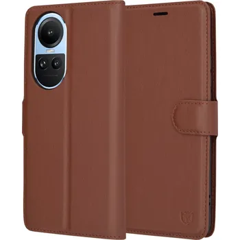 Pouzdro na mobilní telefon Techsuit Kožené pouzdro Oppo Reno10 Reno10 Pro Hnědá