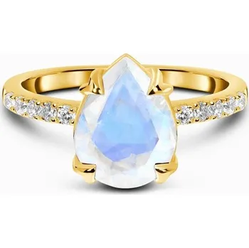 Prsten Royal Fashion prsten 14k zlato Vermeil GU-DR8346R-YELLOWGOLD-MOONSTONE-TOPAZ Velikost: 6 (EU: 51-53)