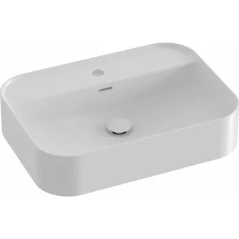 Umyvadlo RAVAK Umyvadlo Ravak Ceramic Slim Shelf R 55 na desku tenkostěnné, s otvorem pro baterii, s přepadem, bílá, XJX01155005 XJX01155005